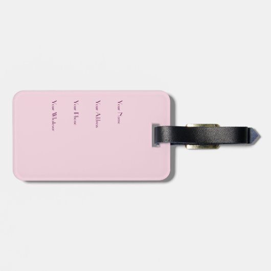 Monogrammen Rozen Bagagelabel (Achterkant horizontaal)