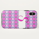 Monogrammen S-telefoontas in roze en zwart Case-Mate iPhone Case (Achterkant (horizontaal))