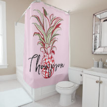 Monogrammen schattig anananas script roze