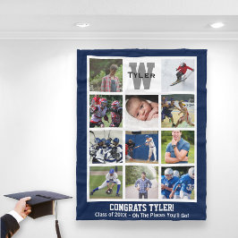 Monogrammen Senior Afstuderen Multi Photo Collage Fleece Deken