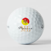 Monogrammen Siciliaanse vlag en Siciliaanse Golf B Golfballen (Voorkant)