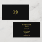 Monogrammen Sjabloon Elegant Classic Old Style Visitekaartje (Voorkant / Achterkant)