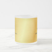 Monogrammen Sjabloon Elegant Gold Kijk Trendy Matglas Koffiemok (Center)