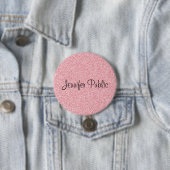Monogrammen Sjabloon Elegant Roos Gold Glitter Ronde Button 7,6 Cm (In situ)
