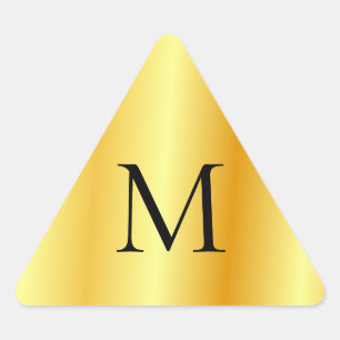 Monogrammen Sjabloon Faux Gold Modern Elegant Sticker