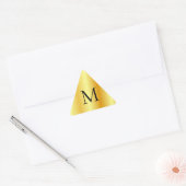 Monogrammen Sjabloon Faux Gold Modern Elegant Sticker (Envelop)