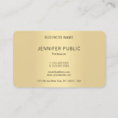 Monogrammen Sjabloon Modern Elegant Black Gold Visitekaartje (Achterkant)