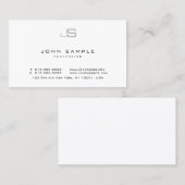 Monogrammen Sjabloon Modern Elegant Minimalist Visitekaartje (Voorkant / Achterkant)