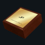 Monogrammen Sjabloon Modern Faux Gold Elegant Cadeaudoosje<br><div class="desc">Monogrammed Sjabloon Modern Faux Gold Elegant Jewelry Box.</div>