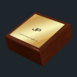 Monogrammen Sjabloon Modern Faux Gold Elegant Cadeaudoosje<br><div class="desc">Monogrammed Sjabloon Modern Faux Gold Elegant Jewelry Box.</div>