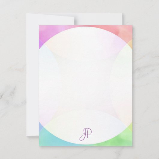 Monogrammen Sjabloon Moderne elegante kalligrafie (Achterkant)