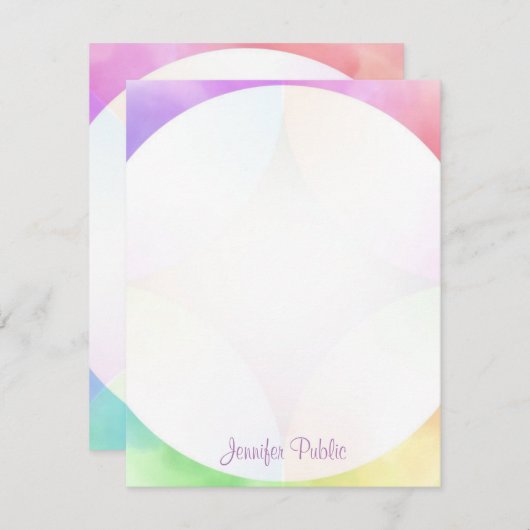 Monogrammen Sjabloon Moderne elegante kalligrafie (Voorkant / Achterkant)