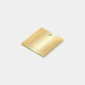 Monogrammen Sjabloon Trendy Faux Gold Elegant Post-it® Notes (Schuin)