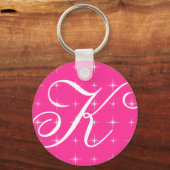 Monogrammen sleutelhanger met mousserende ster (Voorkant)