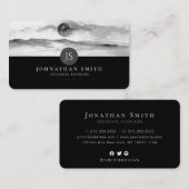 Monogrammen: Sociale media in het zwarte en witte  Visitekaartje (Voorkant / Achterkant)