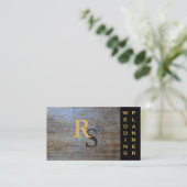 Monogrammen sociale media | Rustic Wedding Planner Visitekaartje (Staand voorkant)