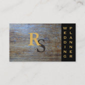 Monogrammen sociale media | Rustic Wedding Planner Visitekaartje (Voorkant)