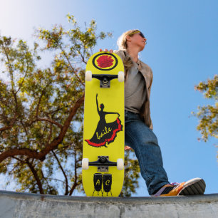 Monogrammen Spaans Patineta "Baile" Skateboard