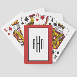 Monogrammen speelkaartjes pokercadeau voor papa pokerkaarten