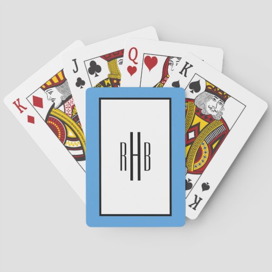 Monogrammen speelkaartjes pokercadeau voor papa pokerkaarten (Achterkant)