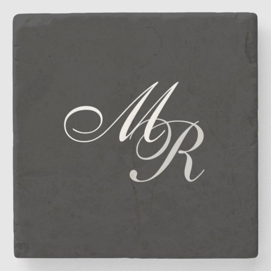 Monogrammen Stenen Onderzetter (Voorkant)