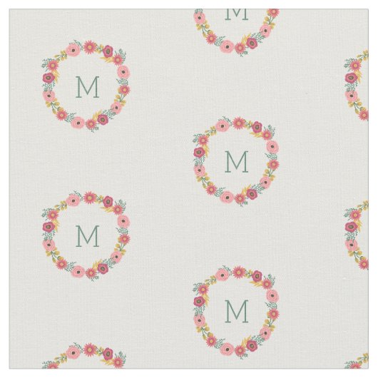 Monogrammen | Sweet Floral Stof (Close Up)