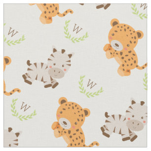 Monogrammen   Sweet Safari Stof