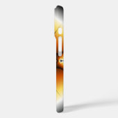 Monogrammen Symmetrisch Zwart en Oranje Fractal Case-Mate iPhone Case (Achterkant / Links)