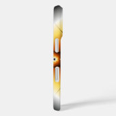 Monogrammen Symmetrisch Zwart en Oranje Fractal Case-Mate iPhone Case (Achterkant / Rechts)