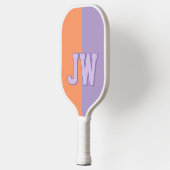 Monogrammen Toevoegen jouw naam Paarse & Sinaasapp Pickleball Paddle (Links)