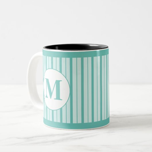 Monogrammen Tweekleurige Koffiemok (Voorkant links)