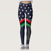Monogrammen van 4 juli Onafhankelijkheidsdag Junet Leggings (Voorkant)