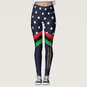 Monogrammen van 4 juli Onafhankelijkheidsdag Junet Leggings