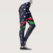 Monogrammen van 4 juli Onafhankelijkheidsdag Junet Leggings (Rechts)