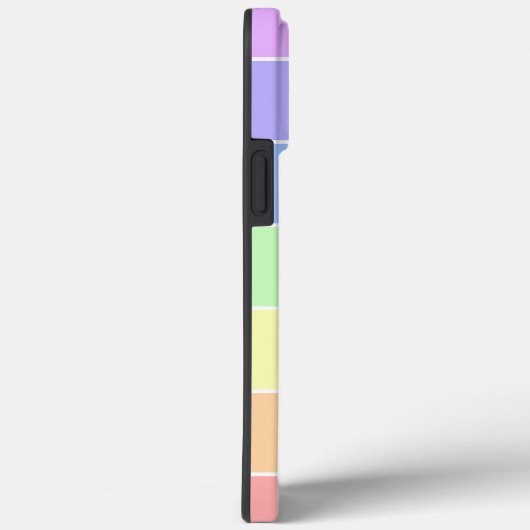 Monogrammen van aangepaste naam — Regenboogstripes Case-Mate iPhone Case (Achterkant / Rechts)