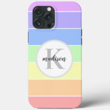 Monogrammen van aangepaste naam — Regenboogstripes