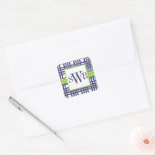 Monogrammen van bamboe en Grosgrain Stickers (Envelop)