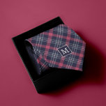 Monogrammen van blauw en rood spelpatroon stropdas<br><div class="desc">Blauw en rood Geplakt Patroon Monogrammed ontwerp.</div>
