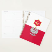 Monogrammen van de Poolse Witte Eagle Crest Planner (Display)