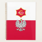 Monogrammen van de Poolse Witte Eagle Crest Planner (Voorkant)