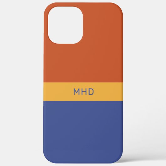 Monogrammen van de Telefoon van de Blokken van de Case-Mate iPhone Case (Achterkant)