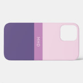 Monogrammen van de Telefoon van de Blokken van de Case-Mate iPhone Case (Achterkant (horizontaal))