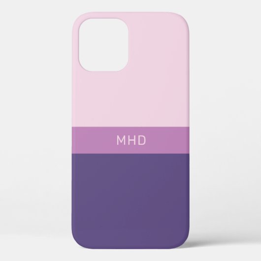 Monogrammen van de Telefoon van de Blokken van de Case-Mate iPhone Case (Achterkant)