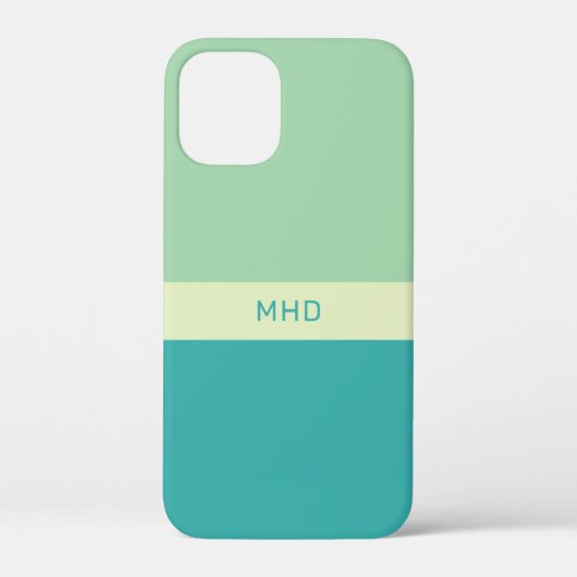 Monogrammen van de Telefoon van de Blokken van de  Case-Mate iPhone Case (Achterkant)