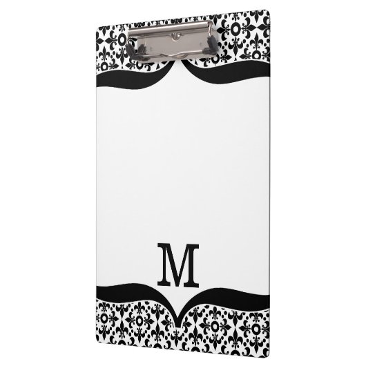 Monogrammen van de zwarte en witte tonijn klembord (Links)