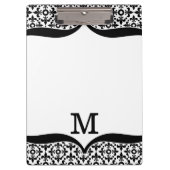 Monogrammen van de zwarte en witte tonijn klembord (Voorkant)