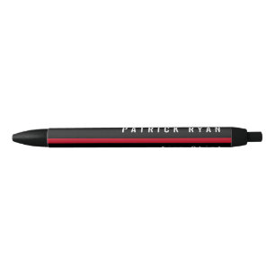 Monogrammen van dun-rode lijnbrandweerman zwarte inkt pen