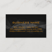 Monogrammen van grijs staalmetaal visitekaartje (Achterkant)