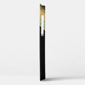 Monogrammen van groene en goudvlinder Case-Mate iPhone case (Achterkant / Links)