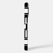 Monogrammen van hedendaags zwart-wit patroon Case-Mate iPhone case (Achterkant / Rechts)